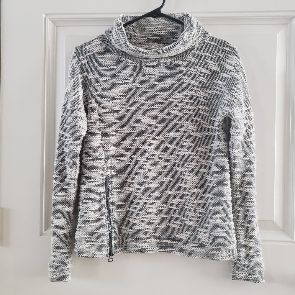 CONVERSE One Star Cowl Neck Pullover Sweater Side Zip SZ XS